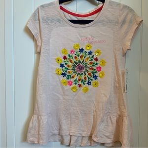 crown & ivy pink floral, small,girls tee